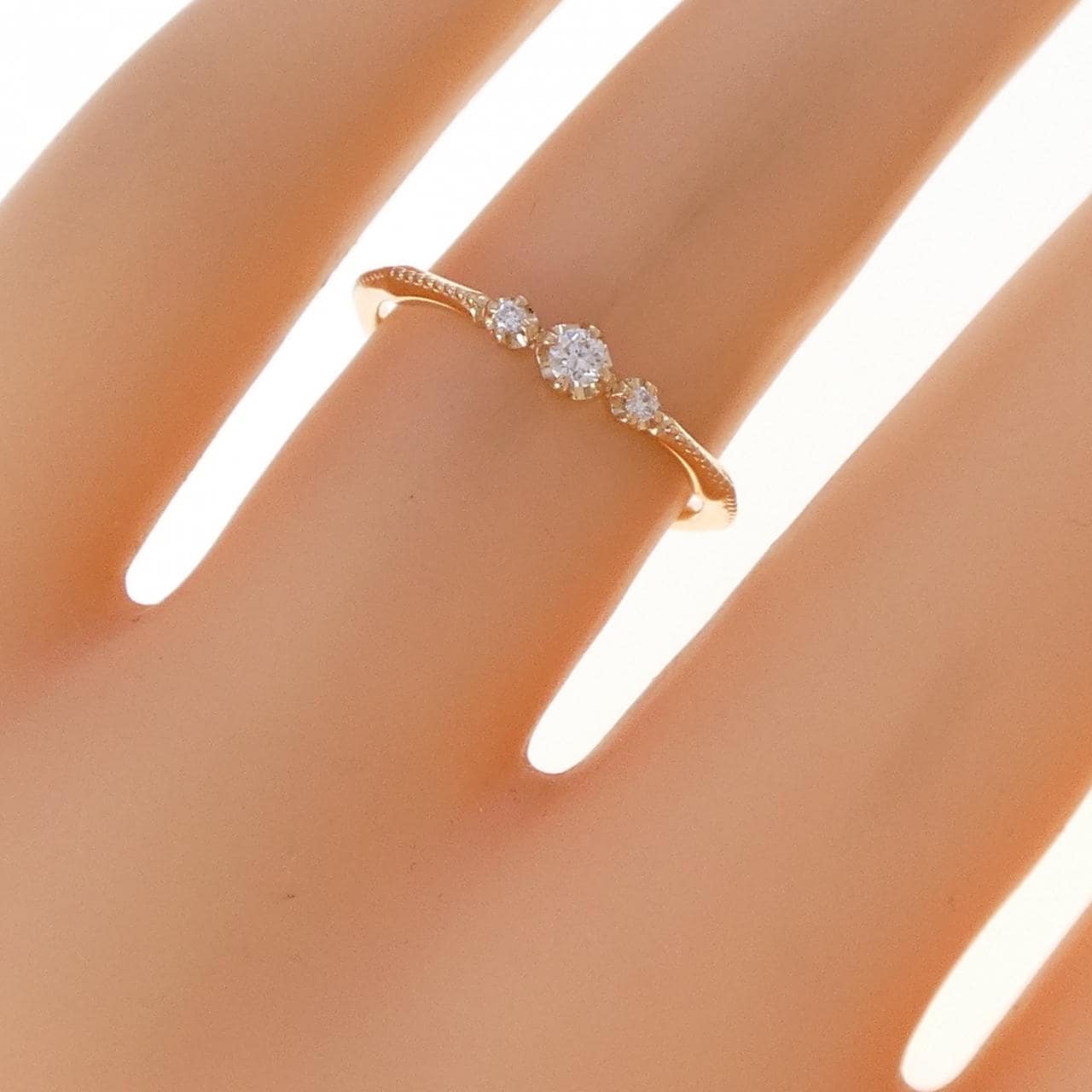 K18PG ダイヤモンド リング 0.07CT