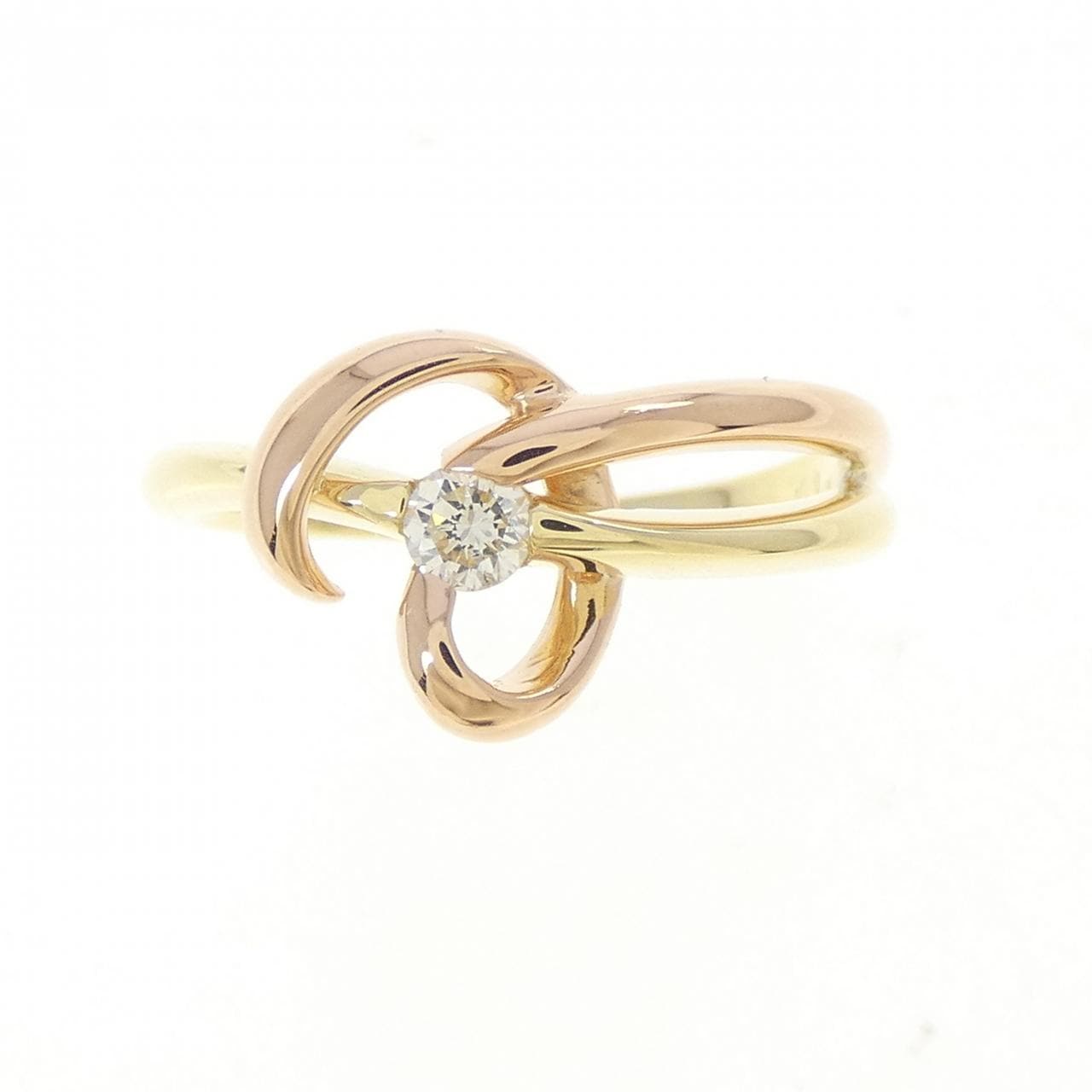 K18YG/K18PG ダイヤモンド リング 0.11CT