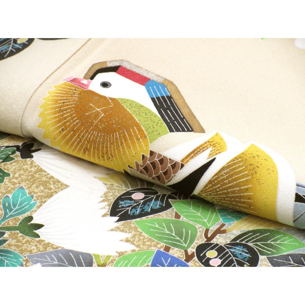 色留袖　丸に三ツ柏　身幅２Ｌ寸【トキオエトキ】