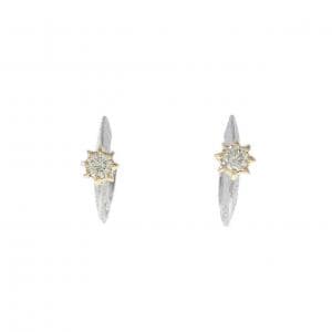 PT900/K18YG ダイヤモンド ピアス 0.22CT