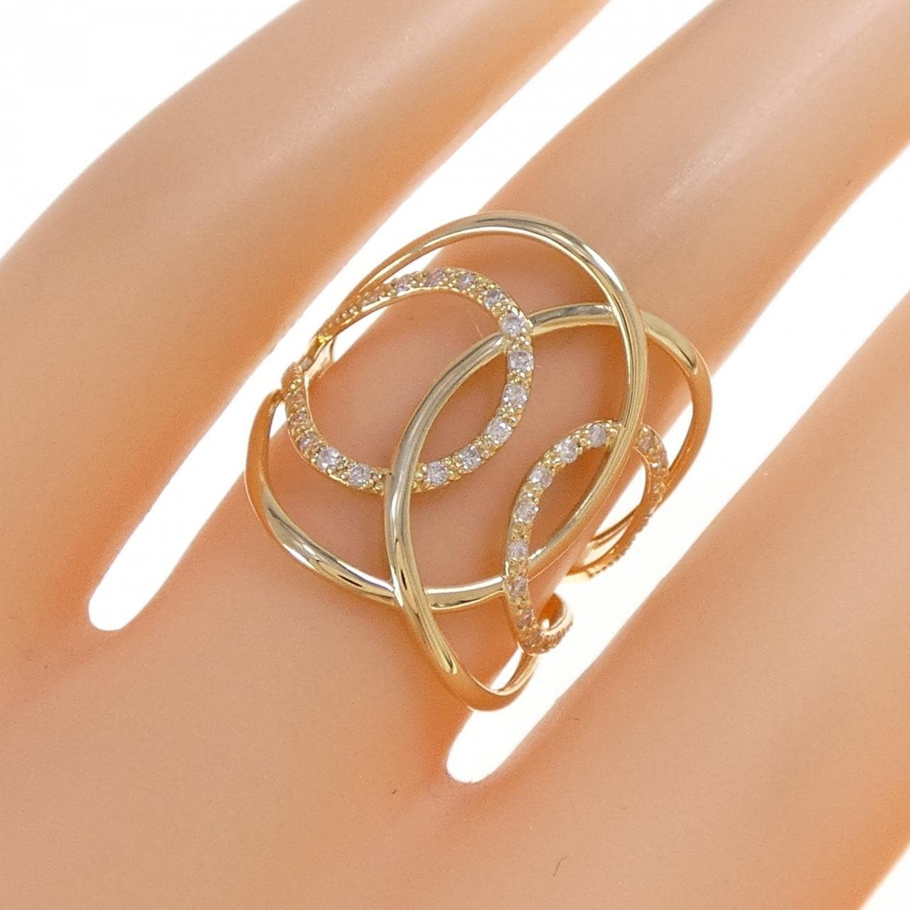 K18YG ダイヤモンド リング 0.16CT