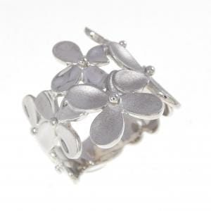 K18WG フラワー リング