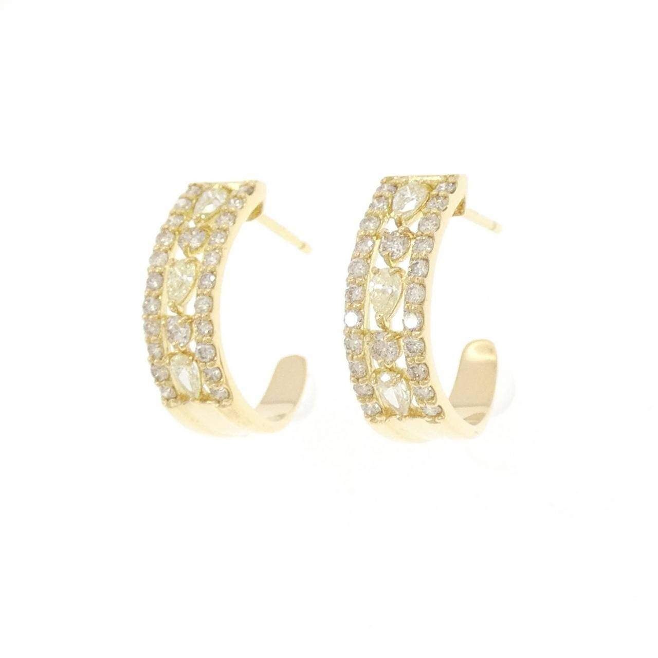 【新品】K18YG ダイヤモンド ピアス 0.60CT