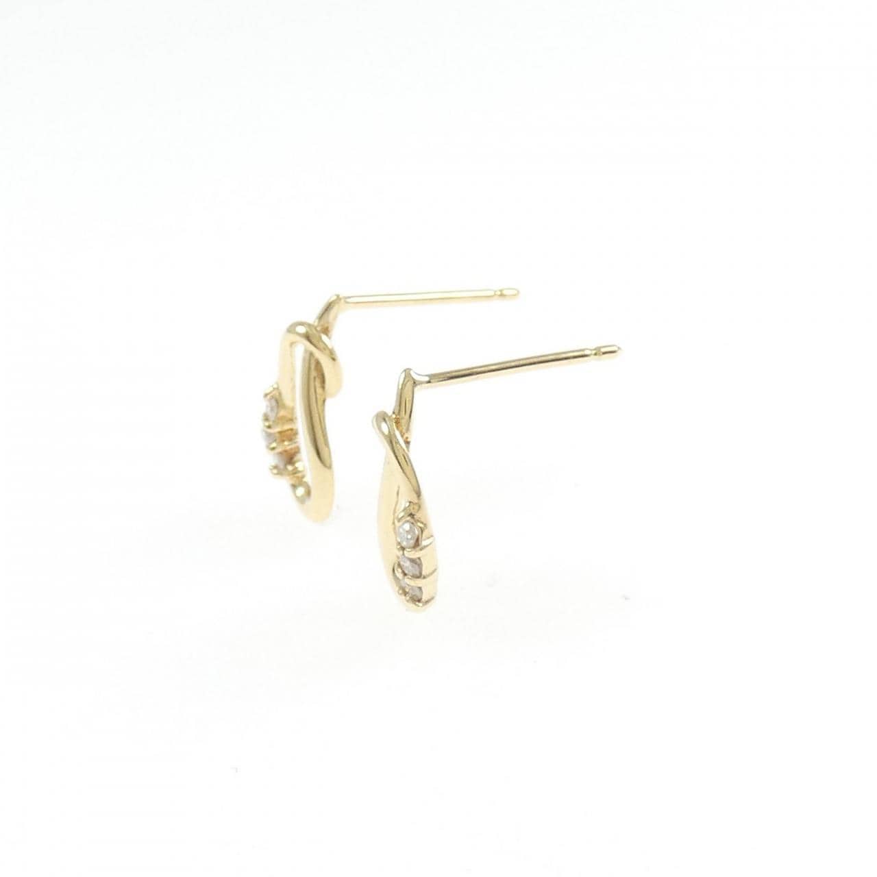K18YG Diamond earrings 0.06CT