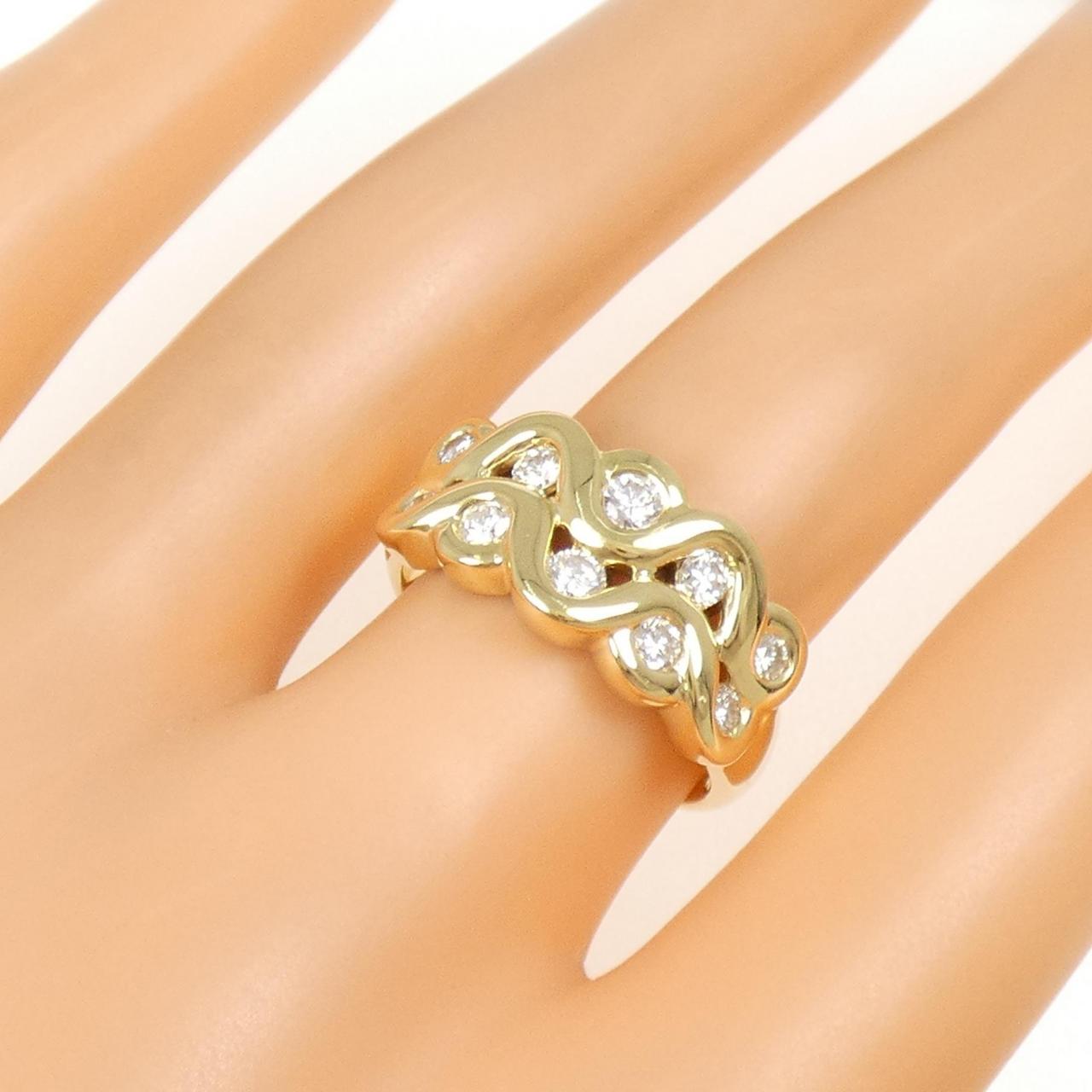 K18YG ダイヤモンド リング 0.56CT