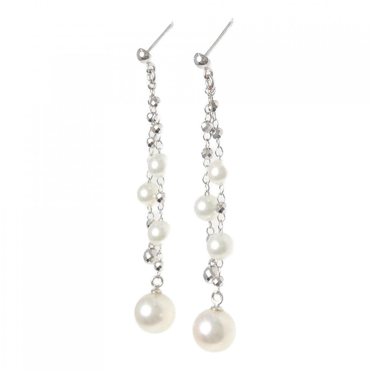 K18WG アコヤパール ピアス