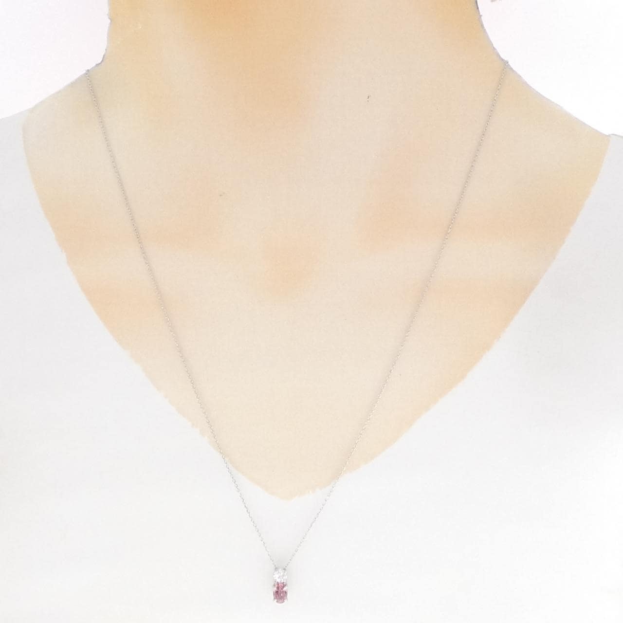 PT900/PT850 非加熱 パパラチアサファイヤ ネックレス 0.70CT