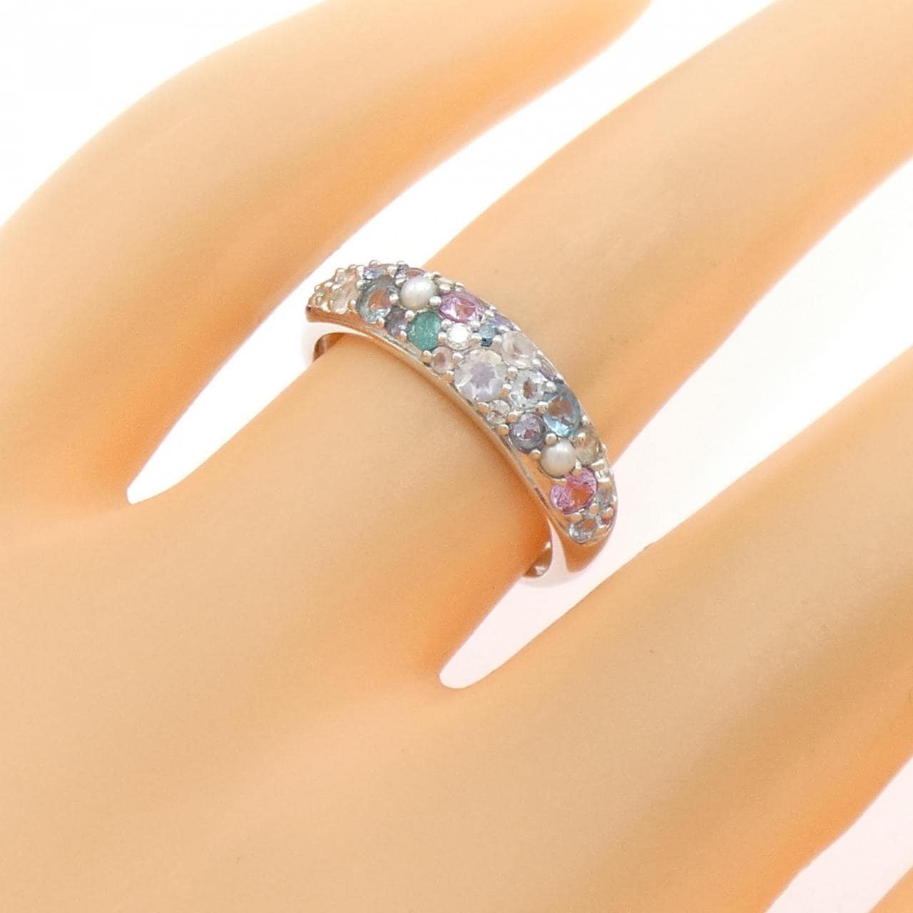 K10WG カラーストーン リング