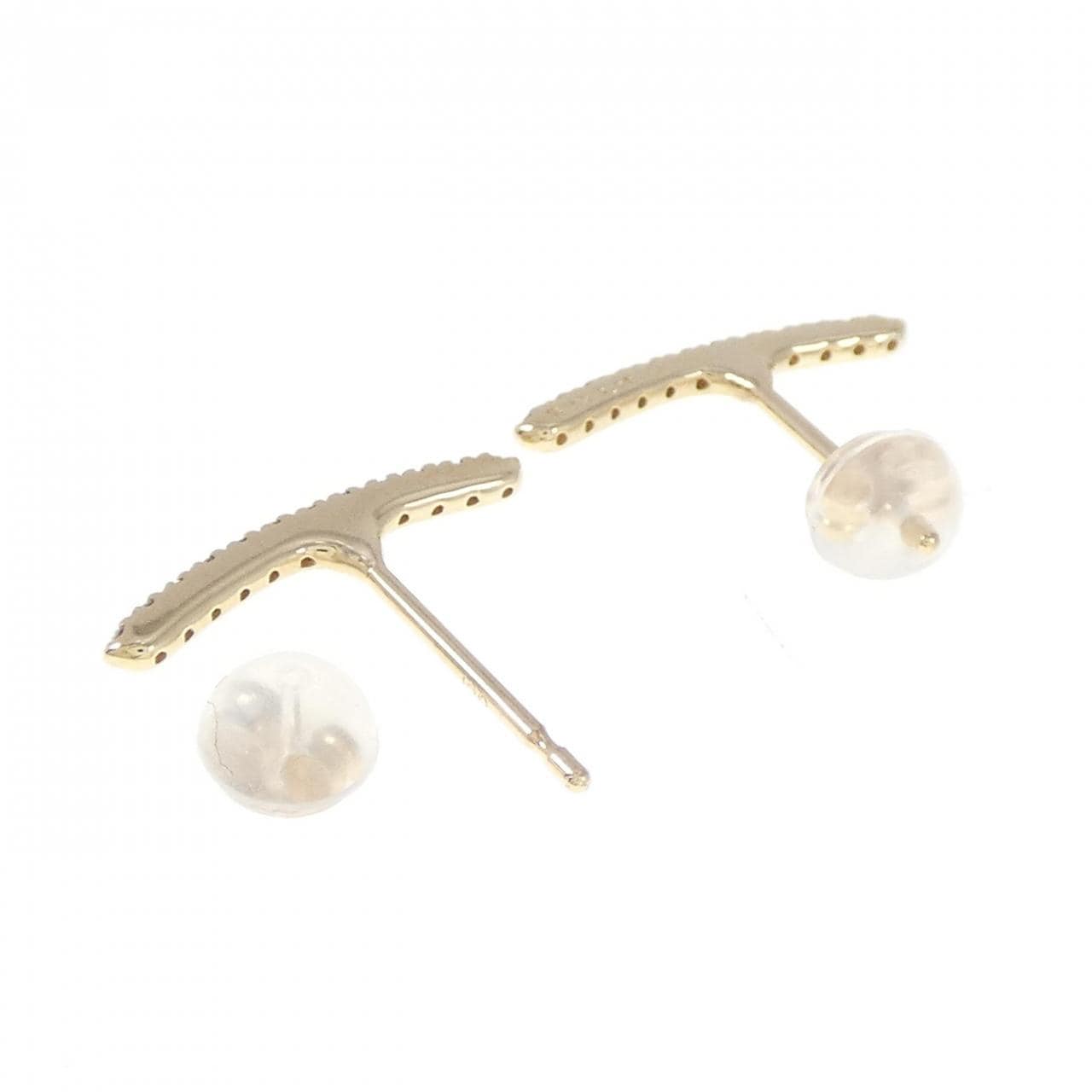 Hirotaka Summer Short Bar Earrings 0.12CT