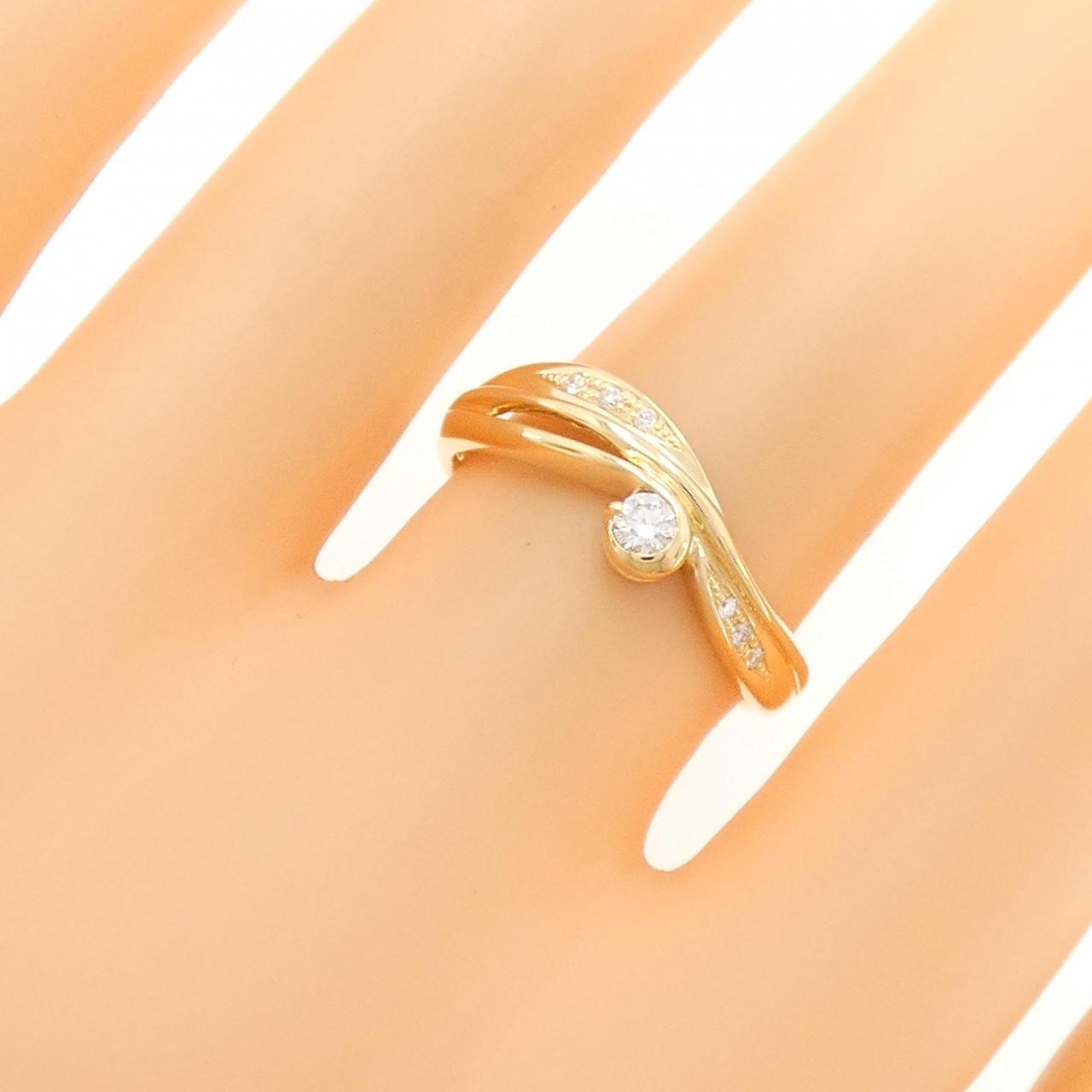K18YG ダイヤモンド リング 0.12CT