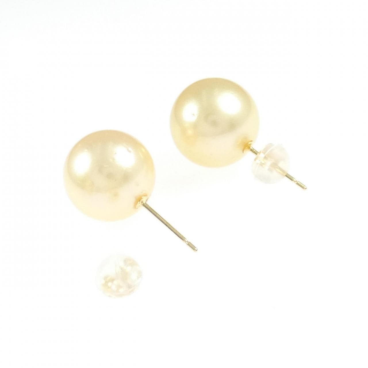 K18YG 白蝶パール ピアス 11.1mm