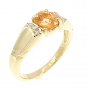 K18YG ガーネット リング 1.22CT