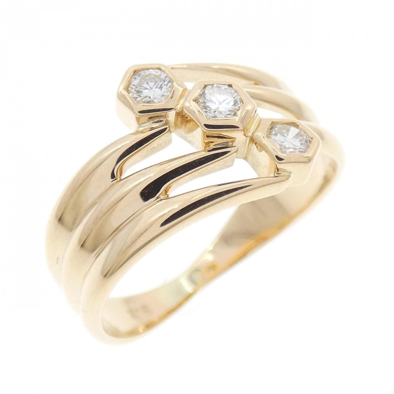 K18YG ダイヤモンド リング 0.18CT