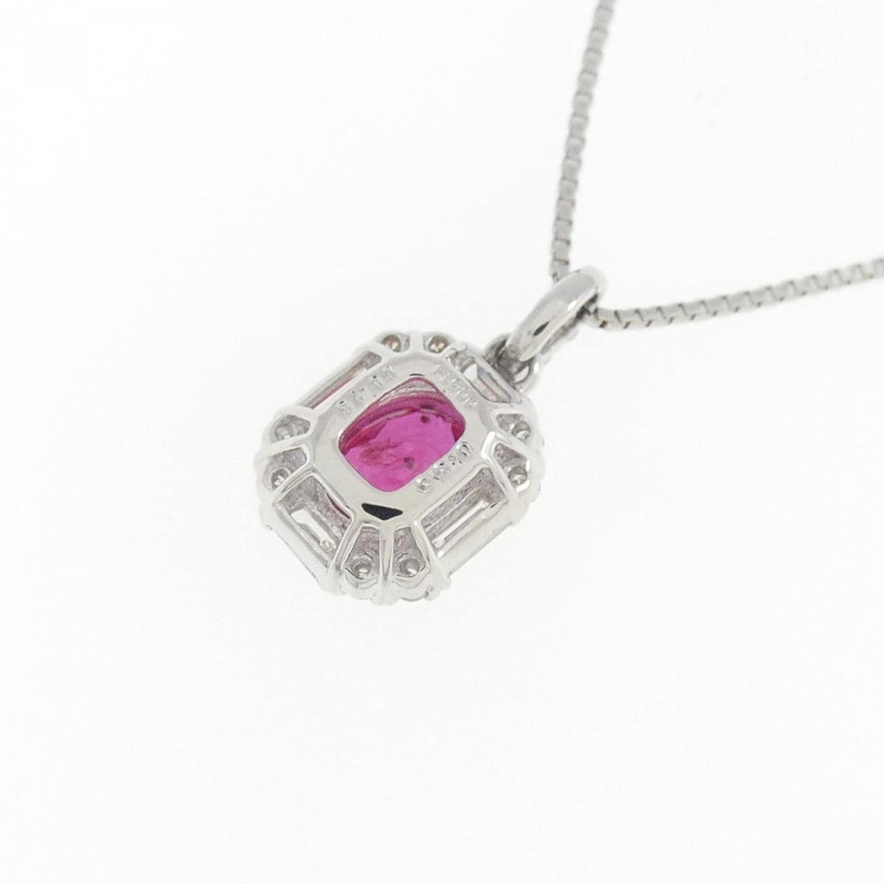 【新品】PT ルビー ネックレス 0.35CT