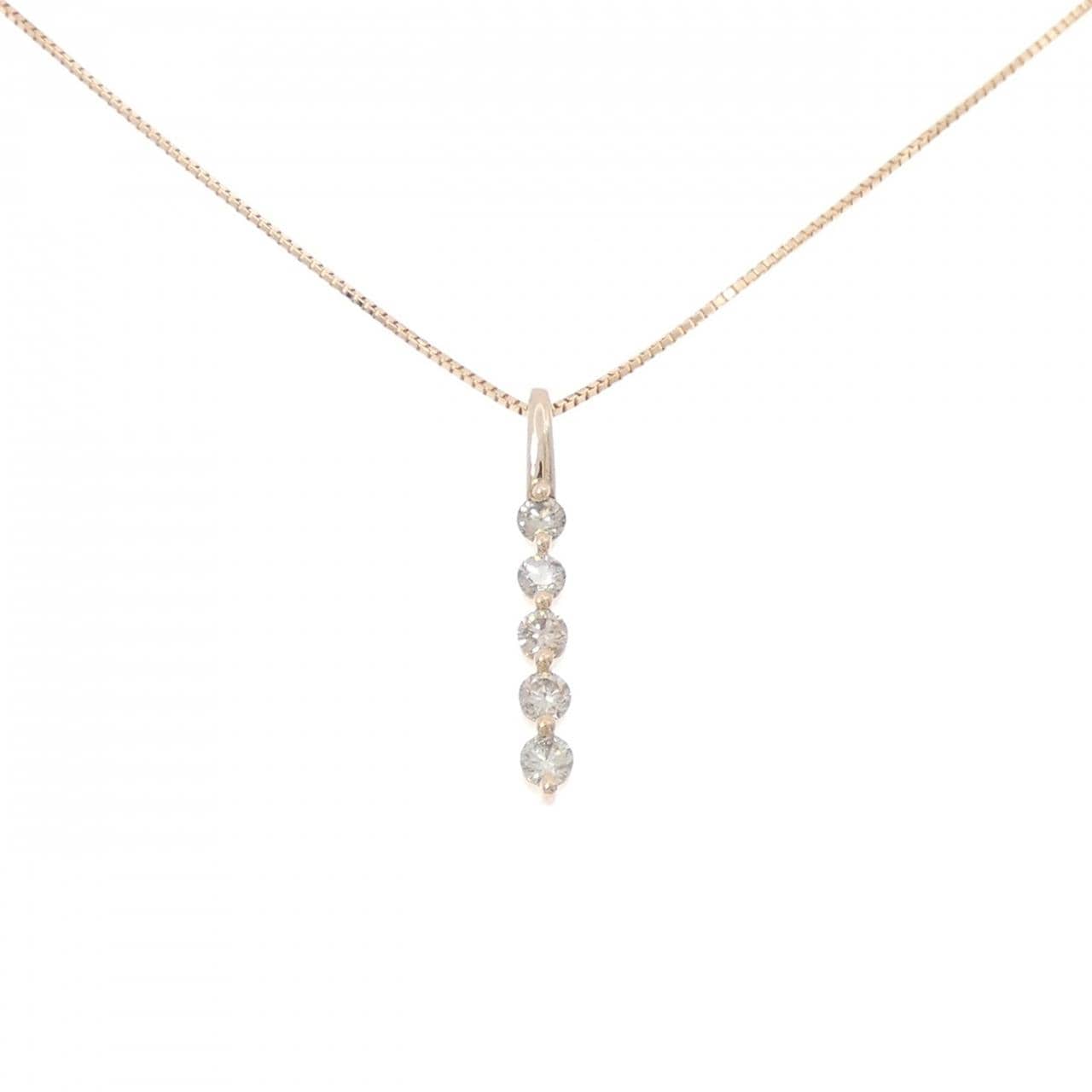 K18PG ダイヤモンド ネックレス 0.30CT
