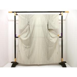 単衣　訪問着　本塩沢　山田織　友禅加工