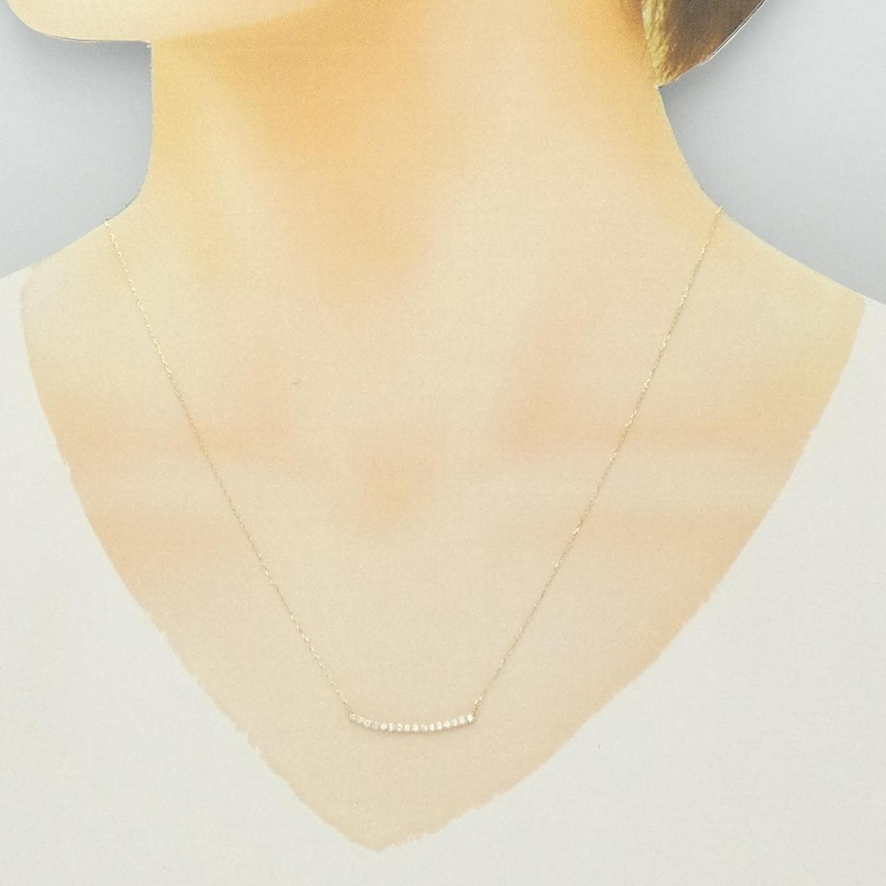 【リメイク】K18YG ダイヤモンド ネックレス 0.20CT