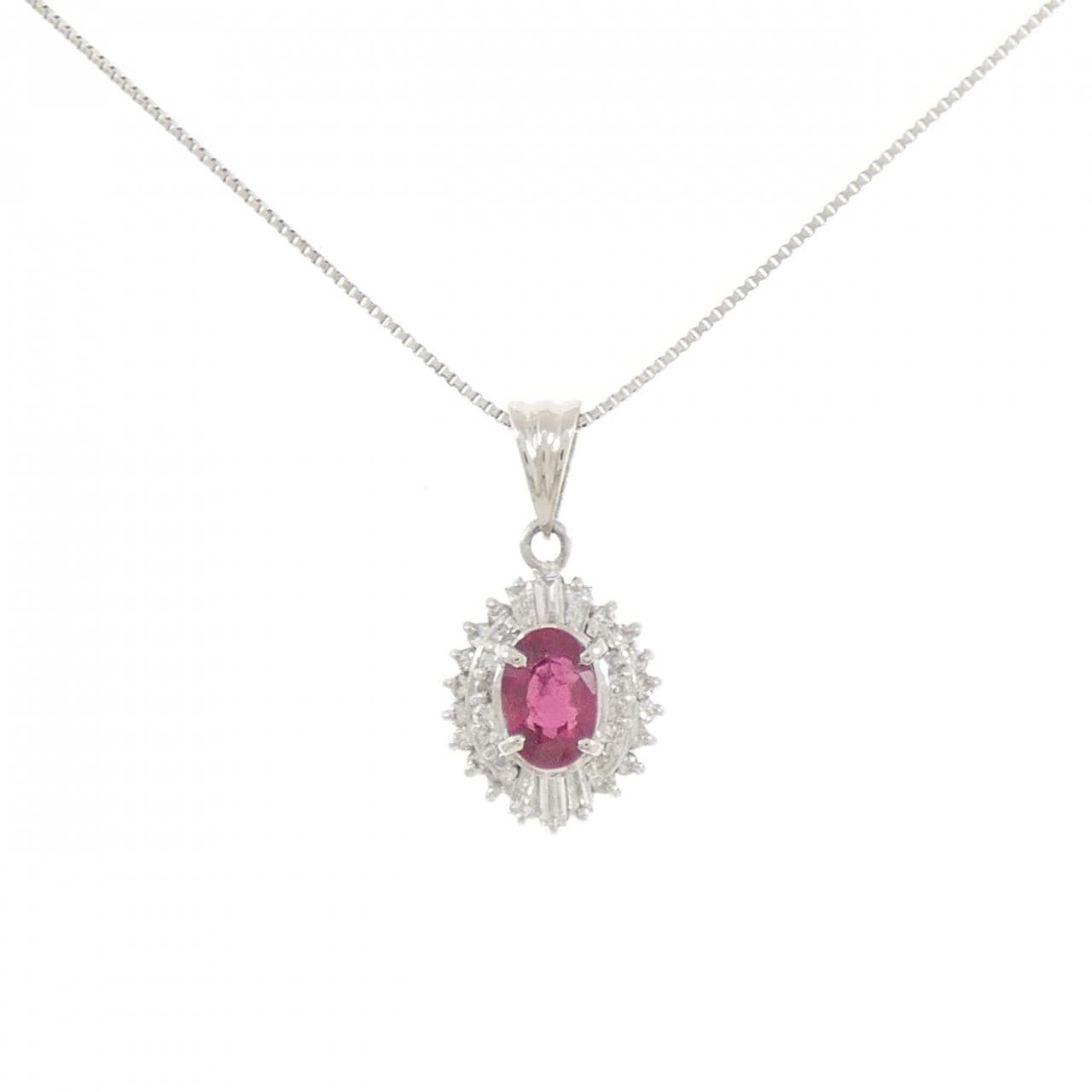 PT/PT850 ルビー ネックレス 0.62CT
