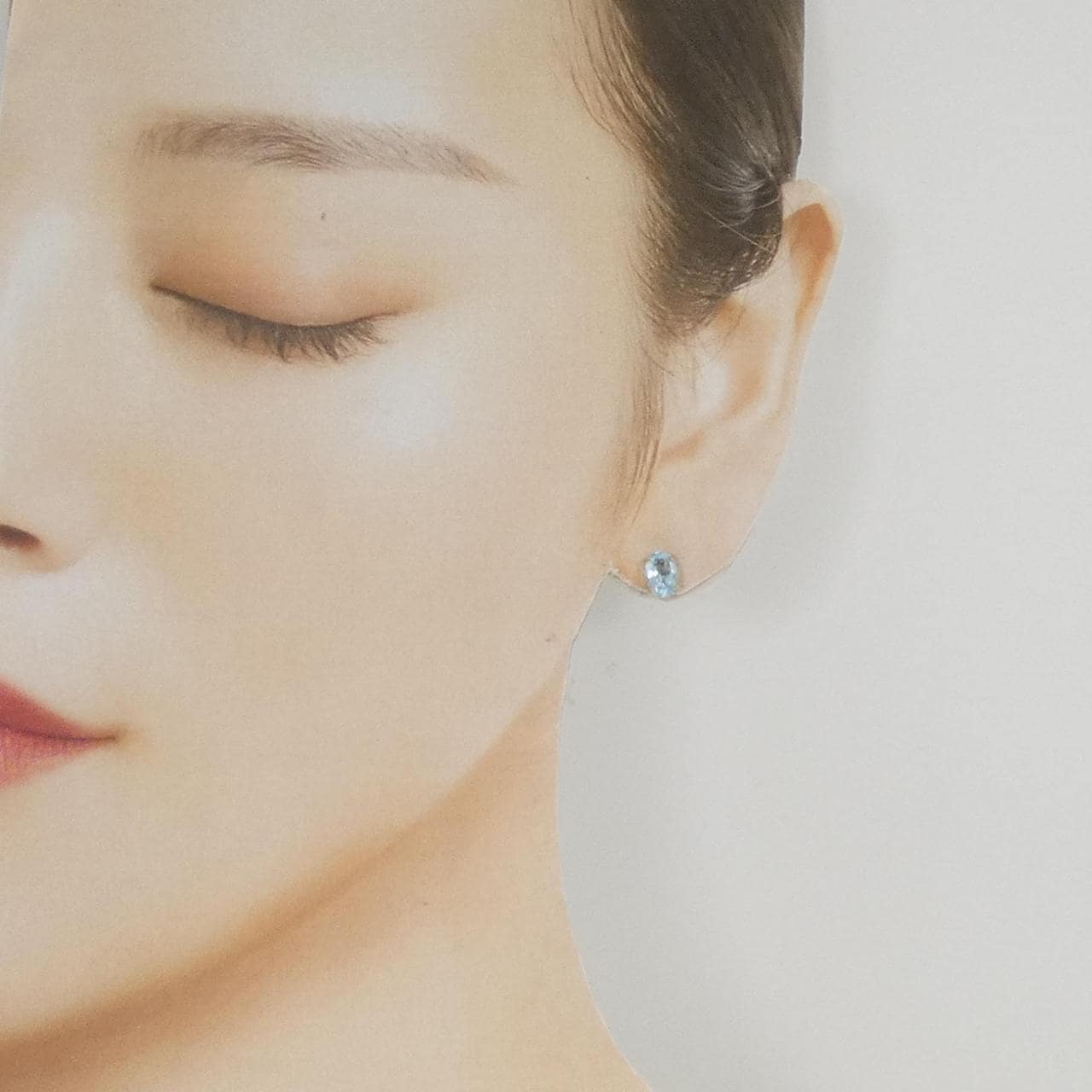 K18YG ブルートパーズ ピアス