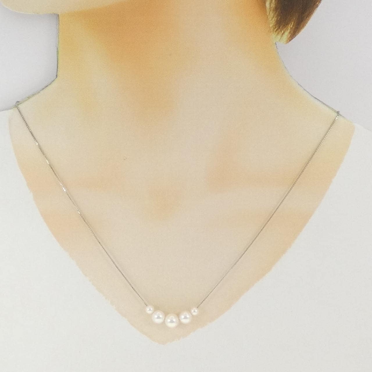 K18WG アコヤパール ネックレス