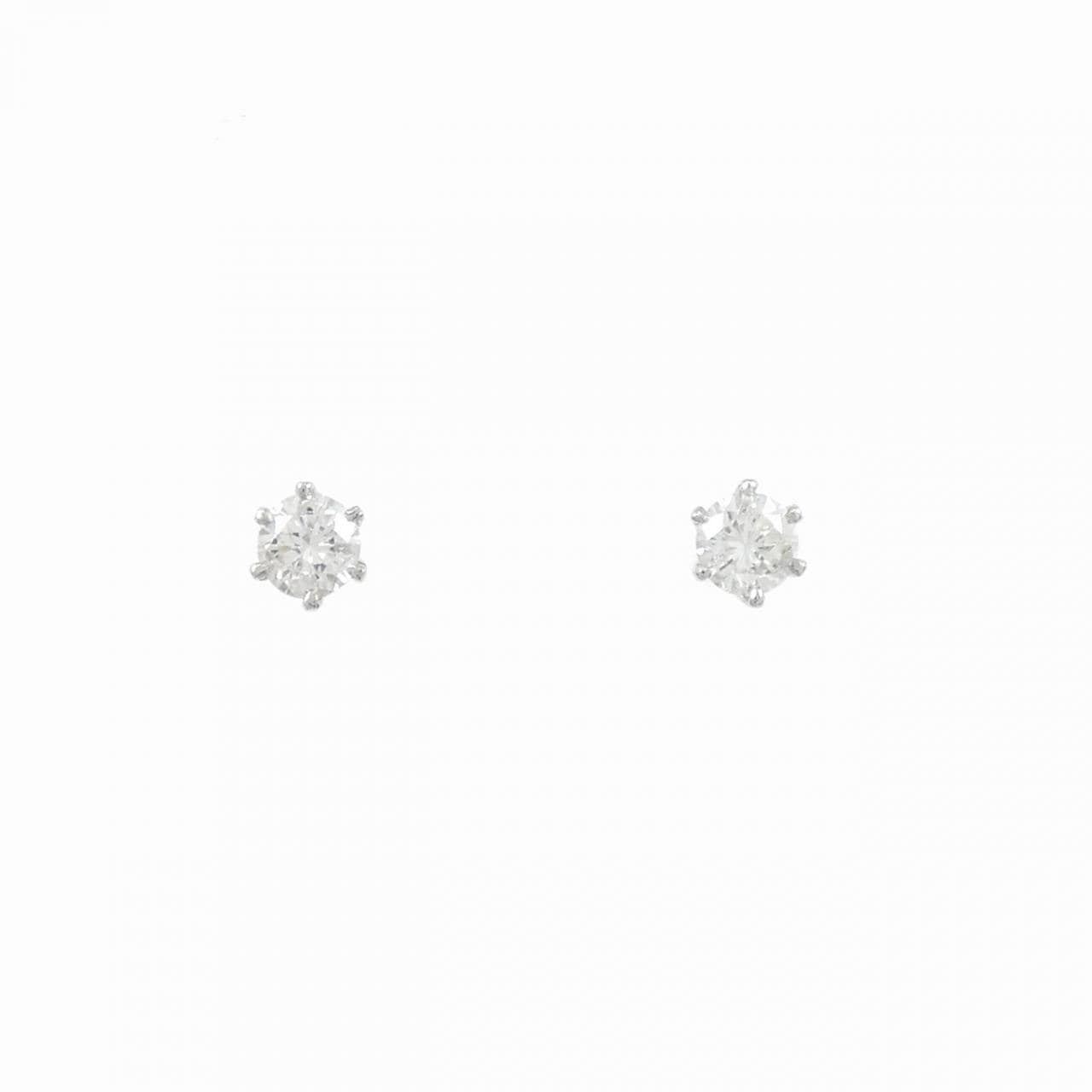 PT/PT900 ソリティア ダイヤモンド ピアス