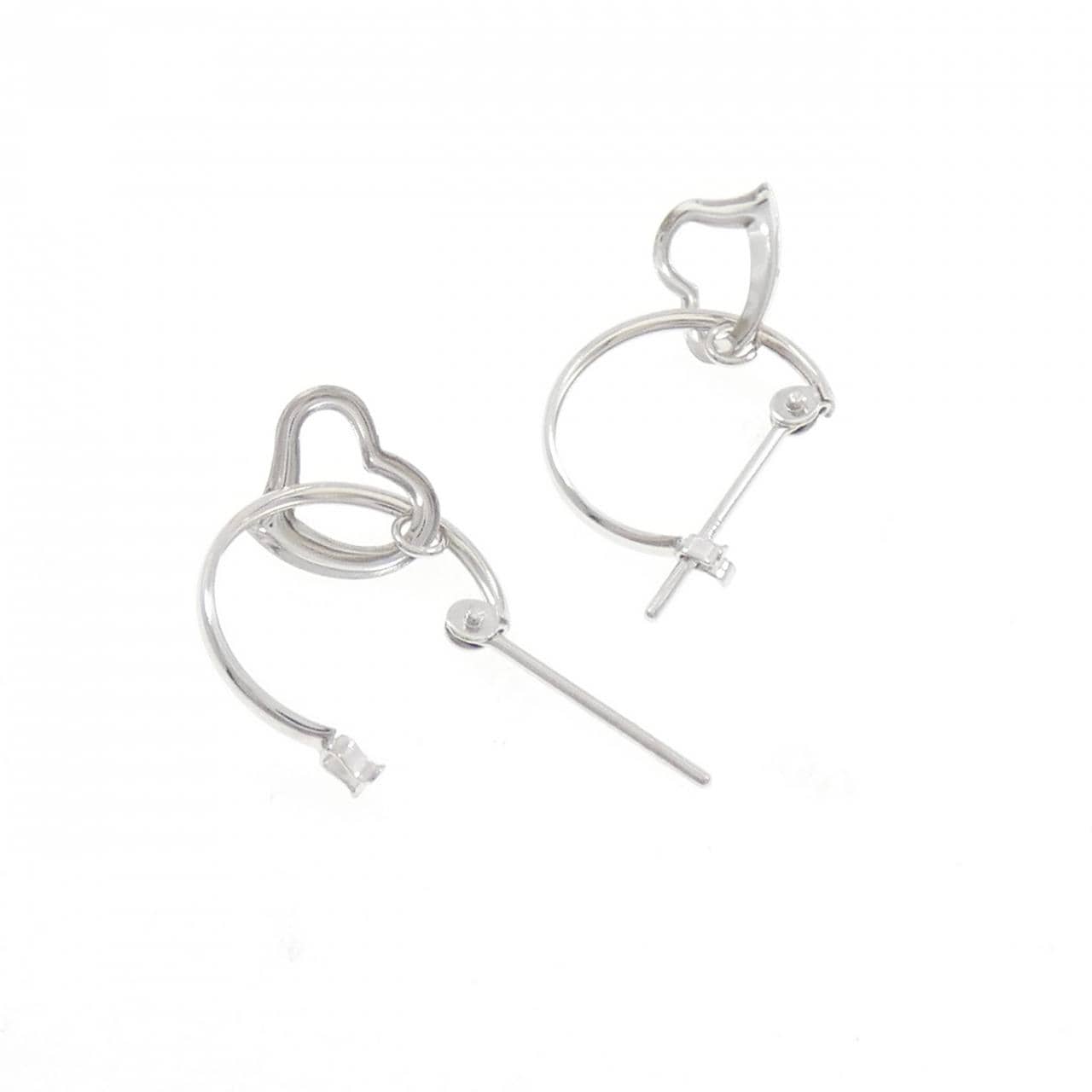 K10WG ハート ピアス