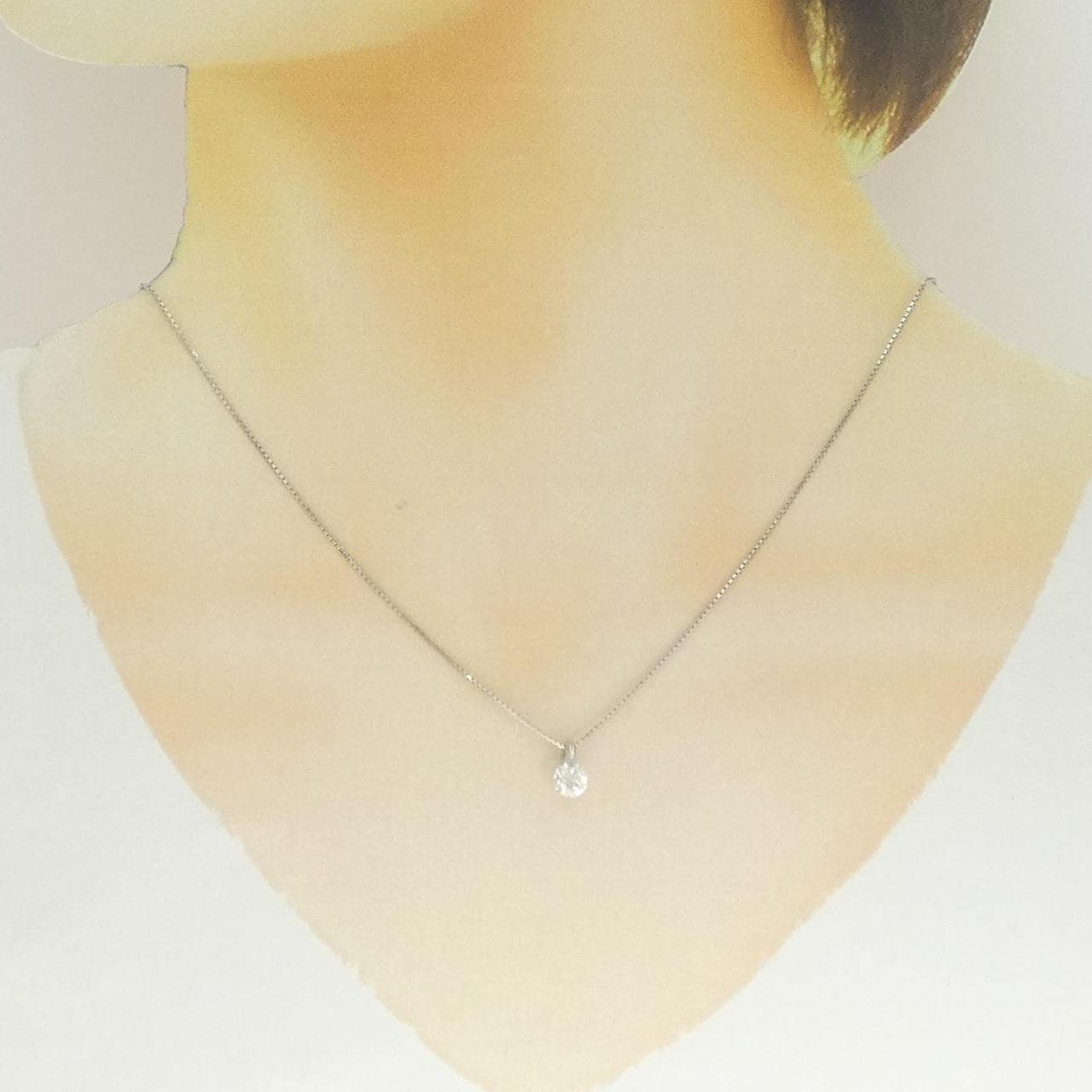 PT900 ソリティア ダイヤモンド ネックレス 0.50CT
