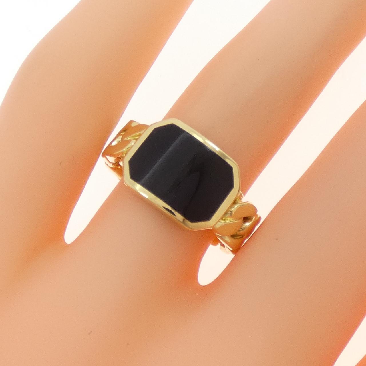 K18YG オニキス リング