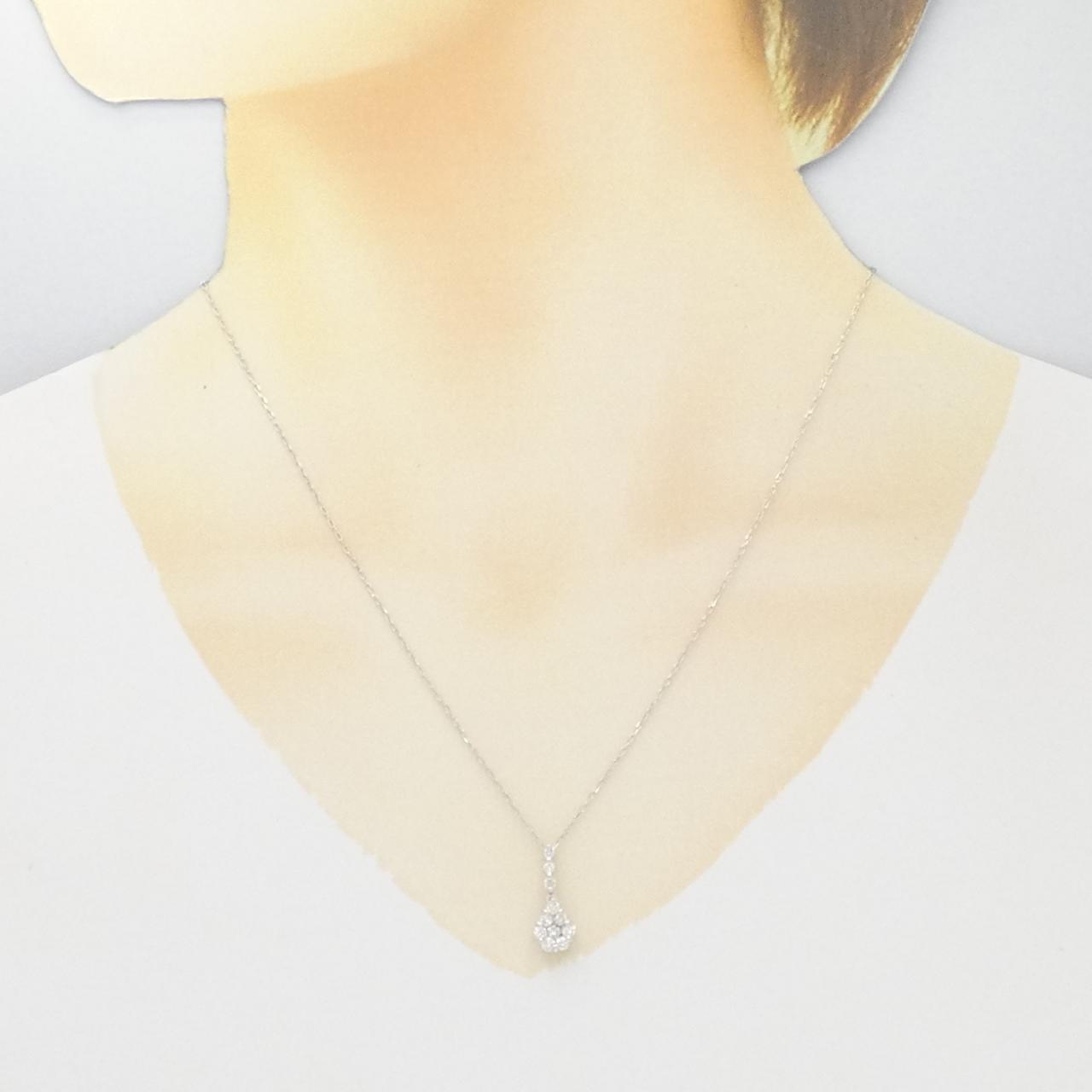 K18WG ダイヤモンド ネックレス 0.50CT