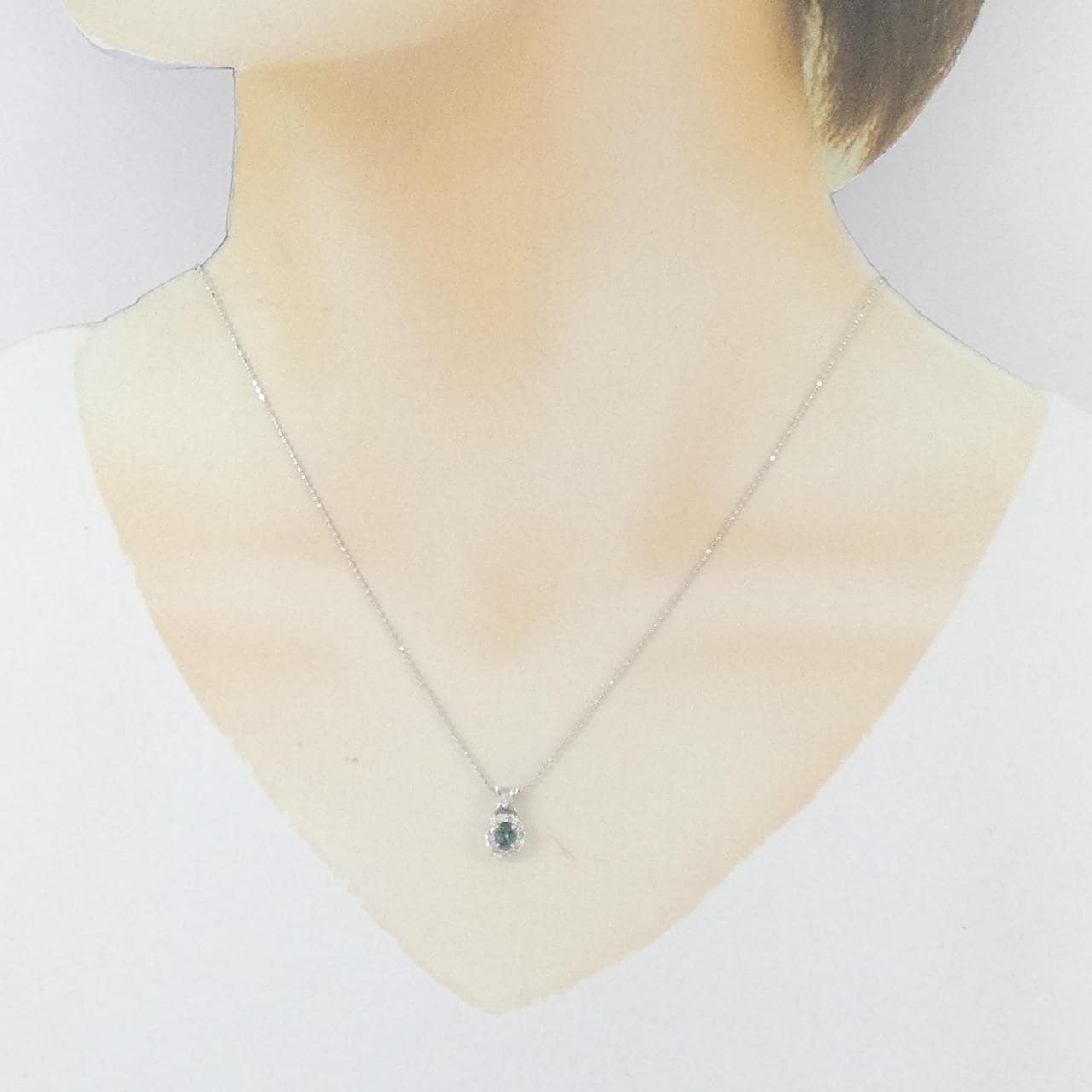 K18WG アレキサンドライト ネックレス 0.31CT