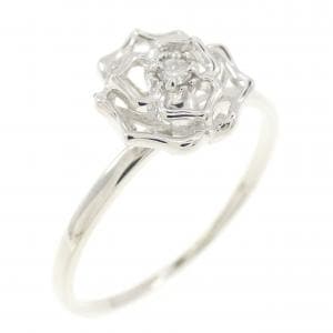K18WG ローズ ダイヤモンド リング 0.03CT