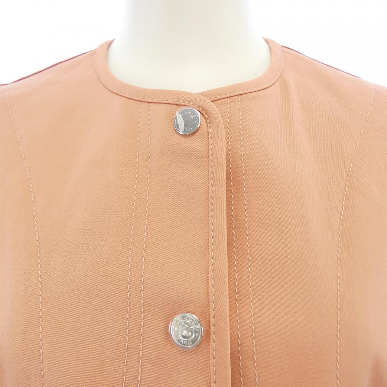 エルメス HERMES JACKET WITH EQUESTRIAN DETAILS 5E0163DQ ノーカラージャケット