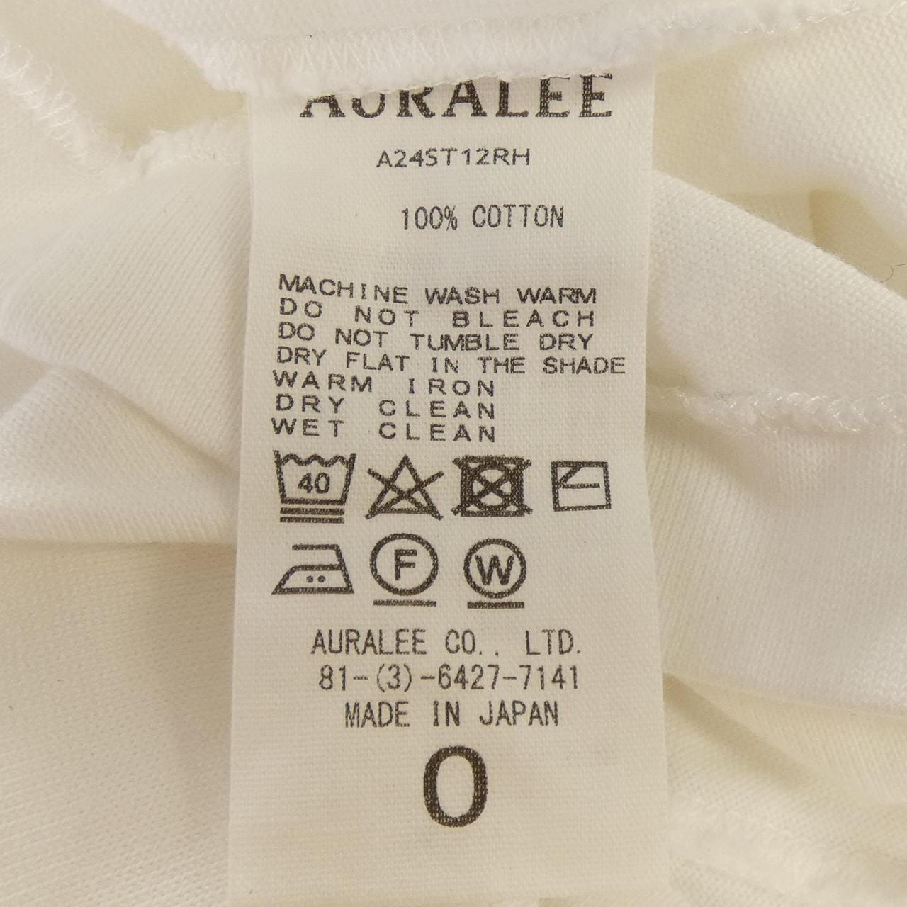 オーラリー AURALEE A24ST12RH Tシャツ