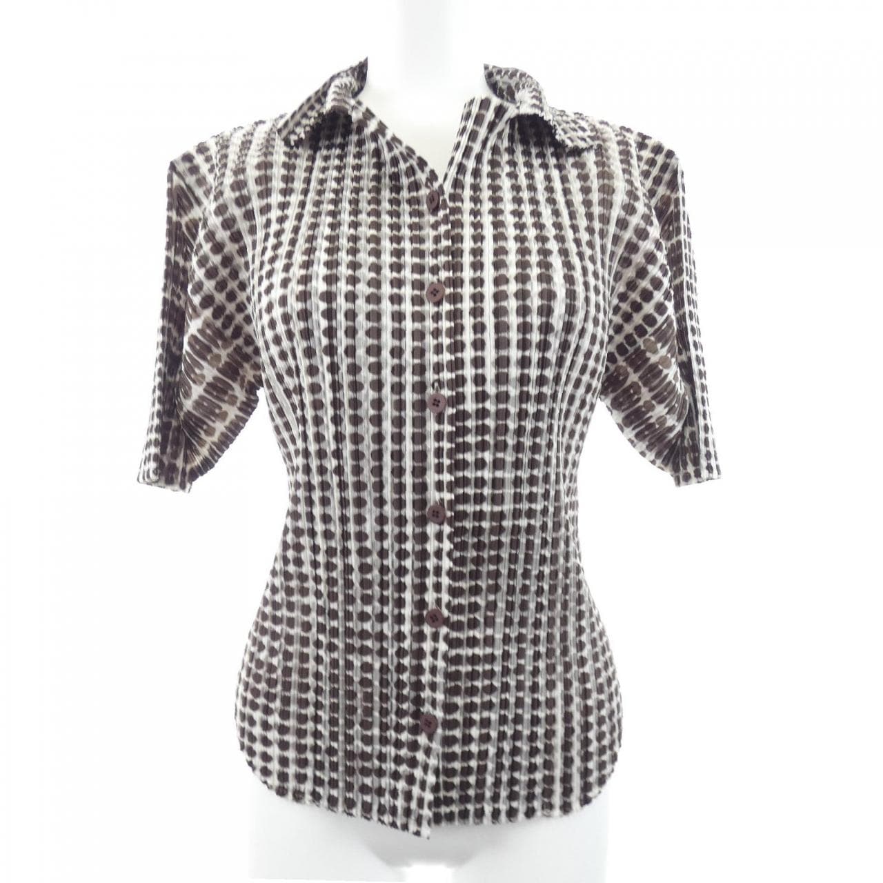 【ヴィンテージ】プリーツプリーズ PLEATS PLEASE 2001 ドット PP12-JJ512 S／Sシャツ