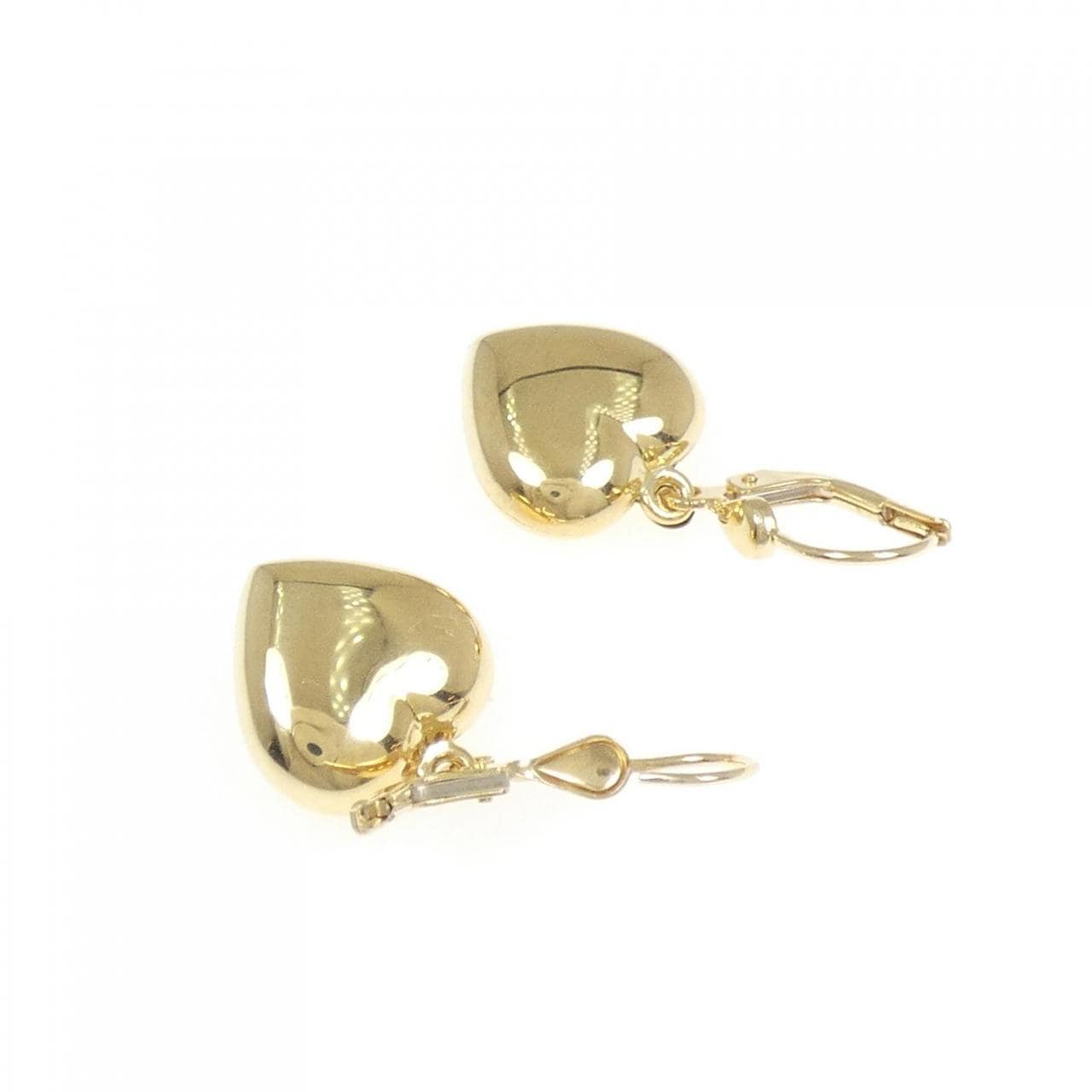 K18YG heart earrings