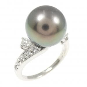 PT900 黒蝶パール リング 11.3mm