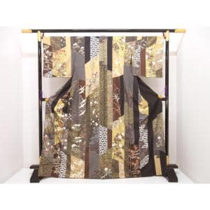 【未使用品】訪問着　友禅金彩加工　刺繍入り