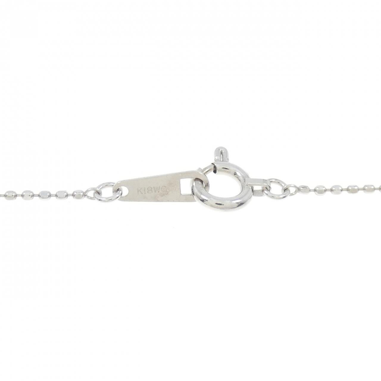 K18WG ダイヤモンド ネックレス 0.10CT