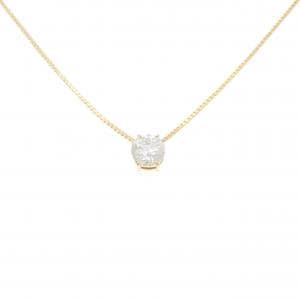 K18YG ソリティア ダイヤモンド ネックレス 1.018CT