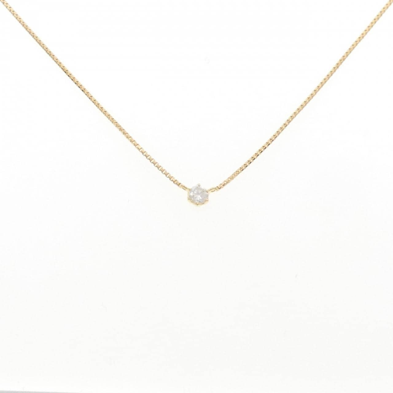 K18YG ソリティア ダイヤモンド ネックレス 0.15CT