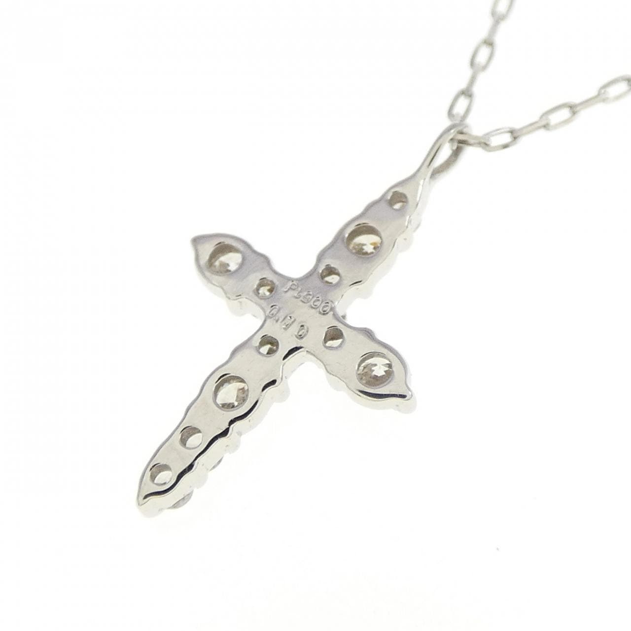 [BRAND NEW] PT Cross Diamond Necklace 0.10CT