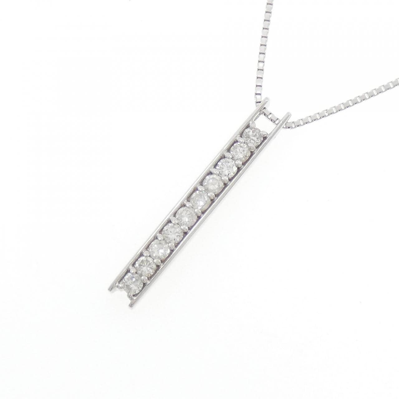 K18WG ダイヤモンド ネックレス 0.34CT