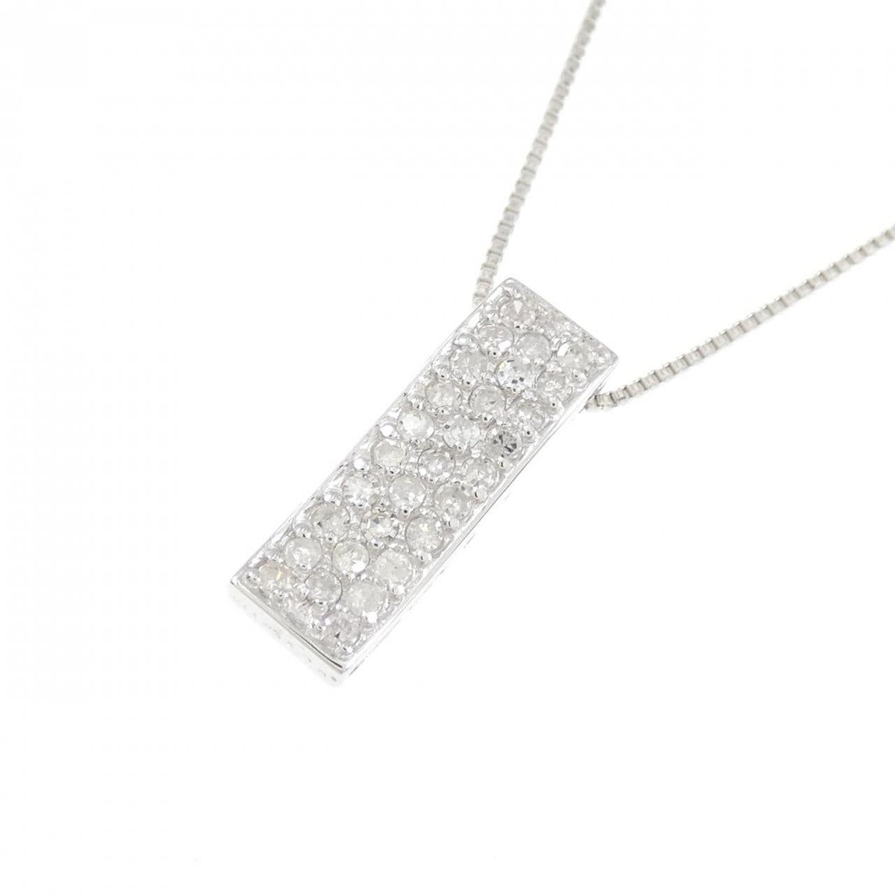 K14WG/K10WG ダイヤモンド ネックレス 0.20CT
