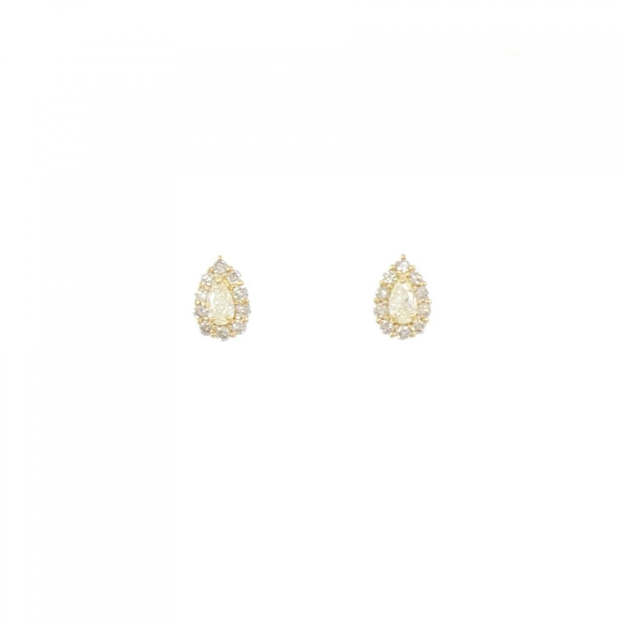 【新品】K18YG ダイヤモンド ピアス 0.36CT
