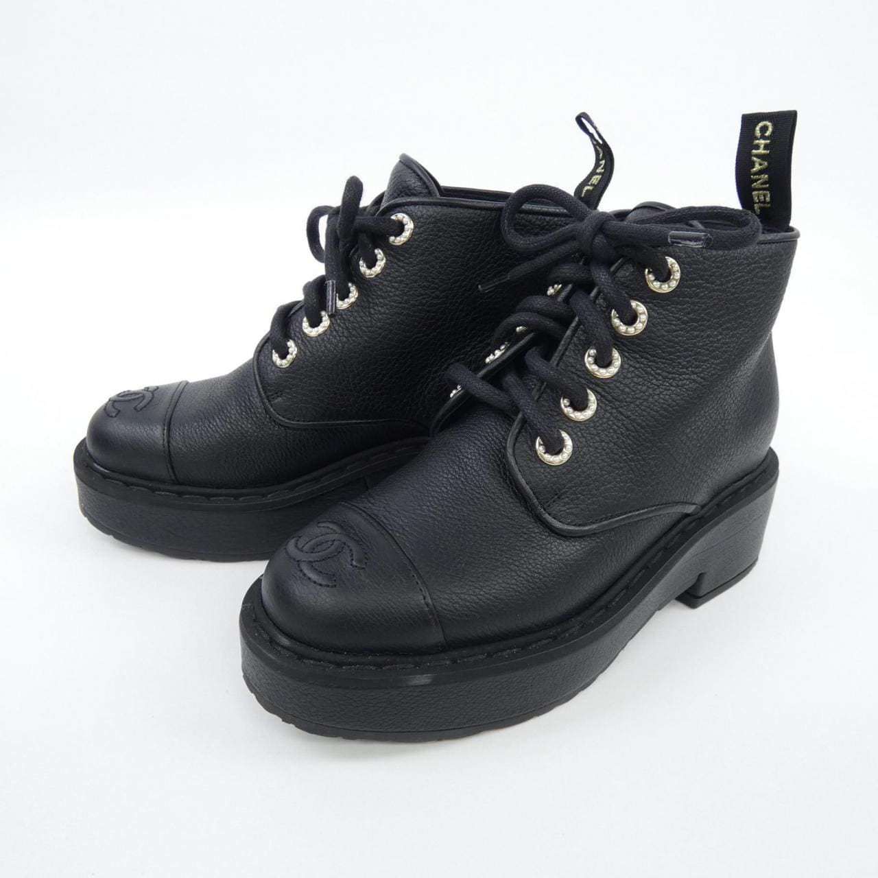 シャネル CHANEL レースアップ G36416X51437 ブーツ
