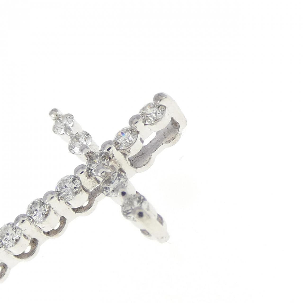 K18WG cross Diamond pendant 0.20CT