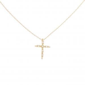 K18YG クロス ダイヤモンド ネックレス