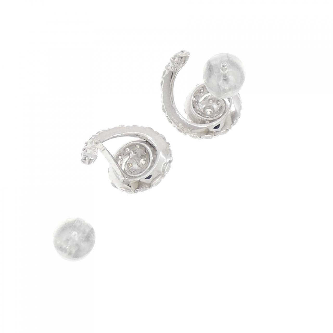 K18WG ダイヤモンド ピアス 1.20CT