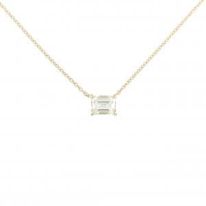 【リメイク】K18YG ダイヤモンド ネックレス 0.504CT VLY VS2 エメラルドカット