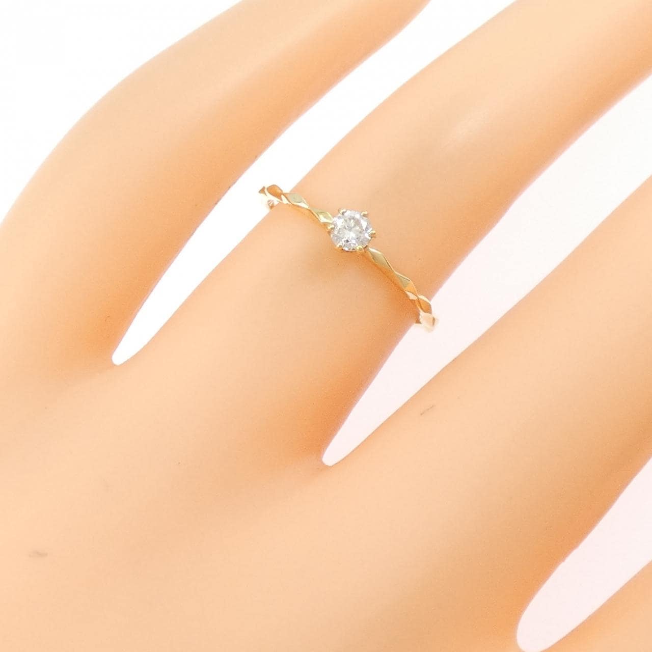 K18YG ダイヤモンド リング 0.10CT